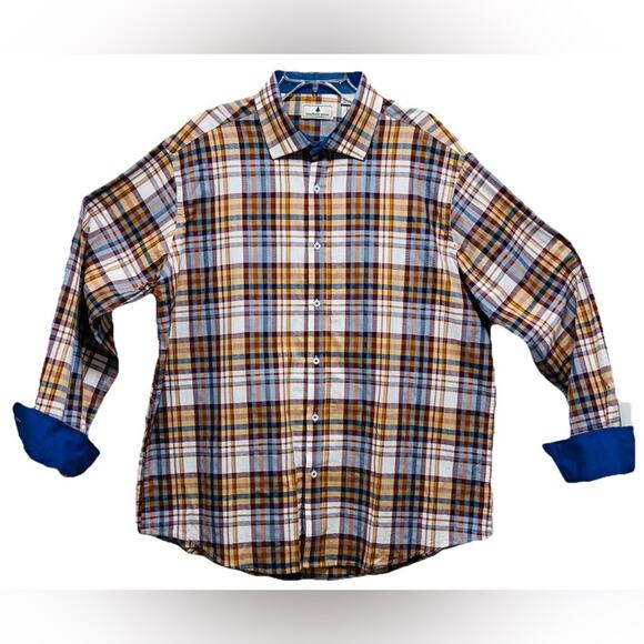 Southern Pines Men’s Autumn Plaid Colored Long Sleeve Shirt. Size xxl. NWOT - Picture 1 of 7